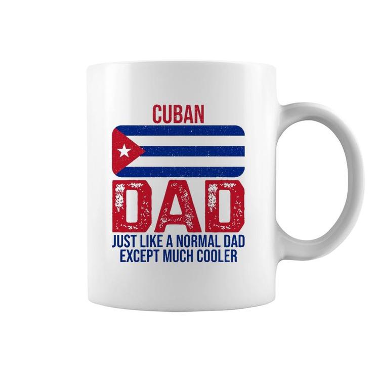 Vintage Cuban Dad Cuba Flag Design For Father's Day Coffee Mug