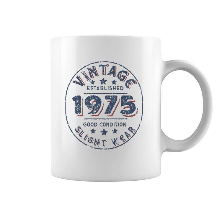 Vintage Established 1975 47Th Birthday Party Retro Men Coffee Mug