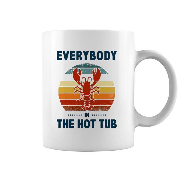 Vintage Everybody In The Hot Tub Funny Crawfish Eating Coffee Mug
