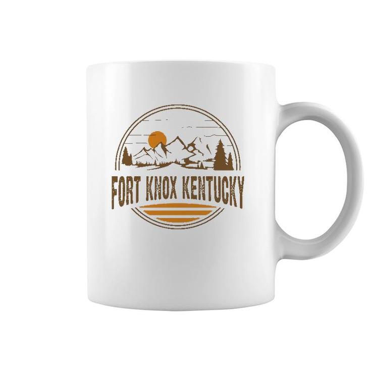 Vintage Fort Knox, Kentucky Mountain Hiking Souvenir Print Coffee Mug