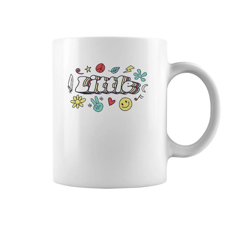 Vintage Little Love Peace Sorority Matching Little Sister Coffee Mug