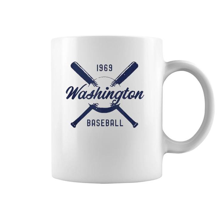 Vintage-Look Distressed Washington 1969 Baseball Usa  Coffee Mug