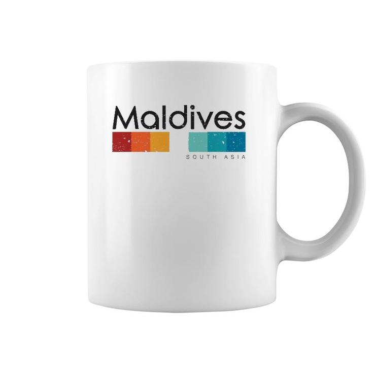 Vintage Maldives South Asia Retro Design Coffee Mug