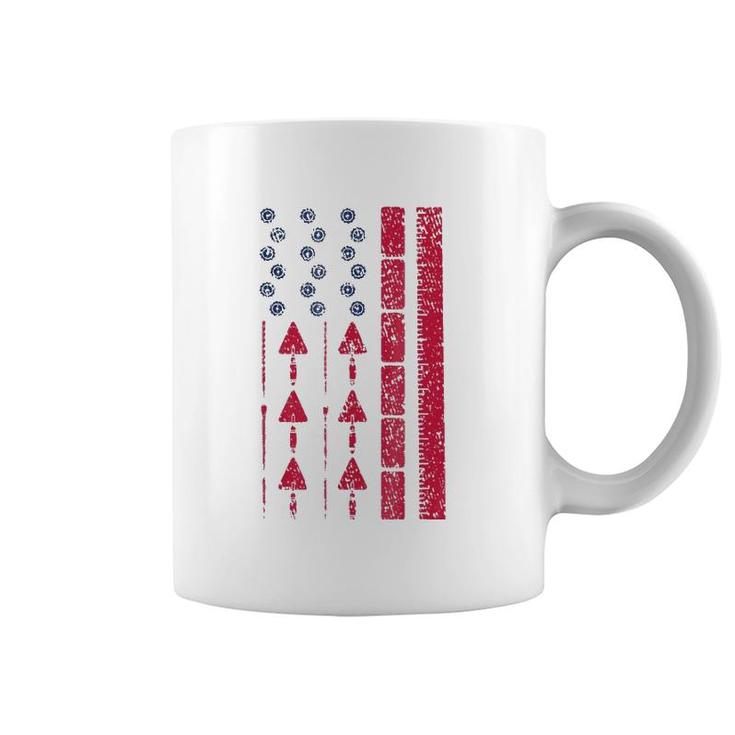Vintage Masonryamerican Pride Flag Gift Idea Coffee Mug