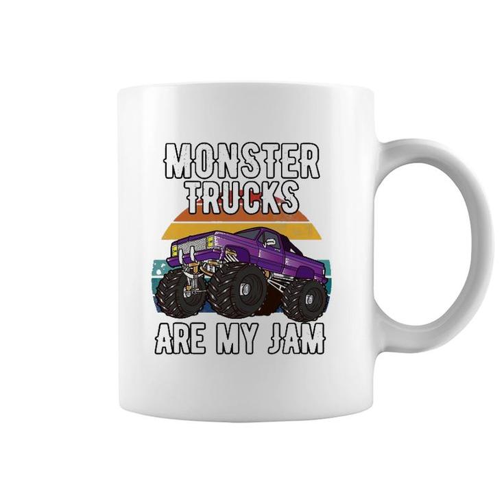 Vintage Monster Truck Are My Jam Boys Girls Birthday Gift Coffee Mug