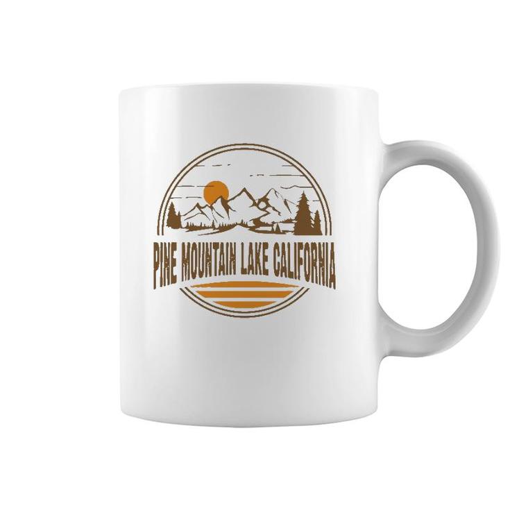 Vintage Pine Mountain Lake California Mountain Hiking Print Pullover Coffee Mug