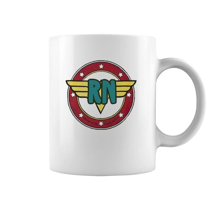 Vintage Wonder Nurse Rn Superhero Distressed Coffee Mug