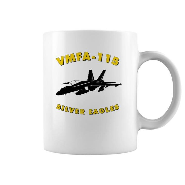 Vmfa-115 Silver Eagles Fighter Squadron F-18 Hornet Jet Coffee Mug
