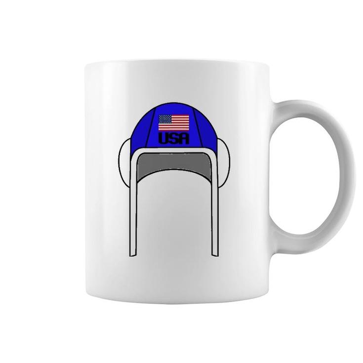 Water Polo Cap With Usa Flag Gift Idea Player And Trainer Coffee Mug