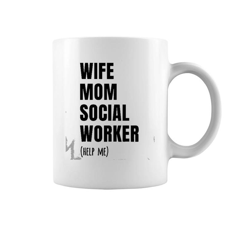 Wife Mom Social Worker, Funny Social Worker Coffee Mug