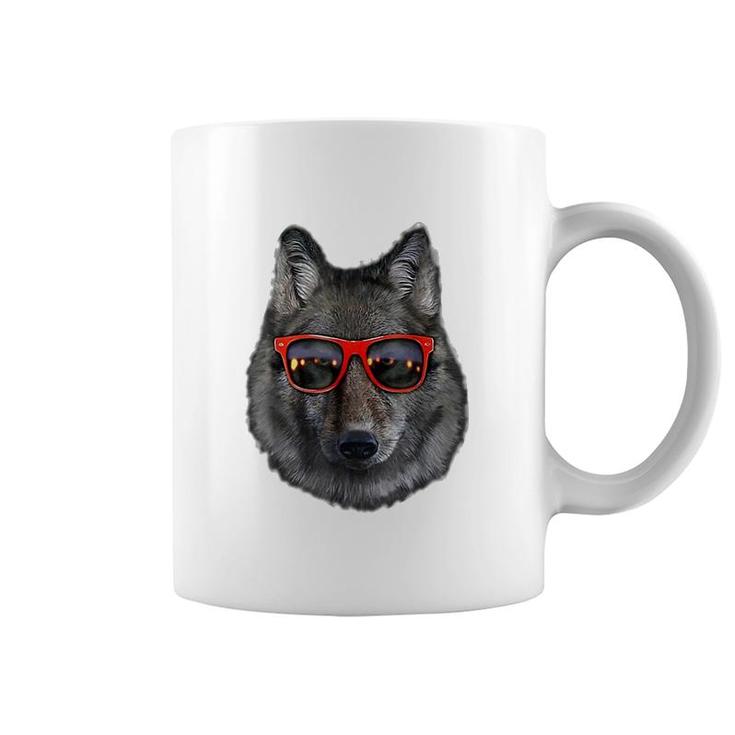 Wolf Glass Coffee Mug