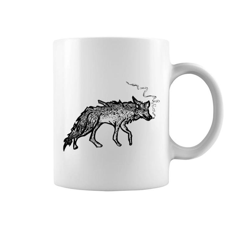 Wolf Smoking Coffee Mug