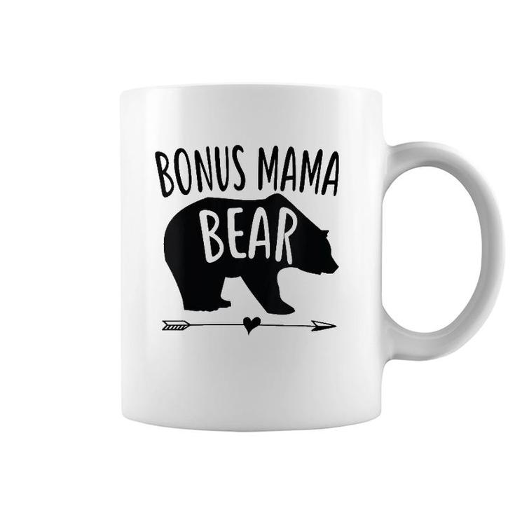 Womens Bonus Mama Mom Bear Best Stepmom Mother's Day Gift Coffee Mug