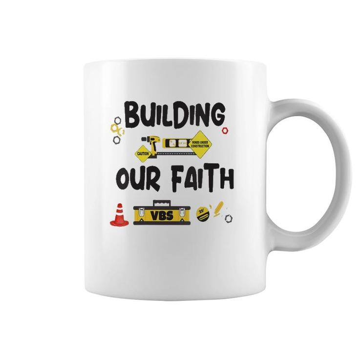 Womens Building Faith 2021 Vbs Concrete Cranes Construction Tools V-Neck Coffee Mug