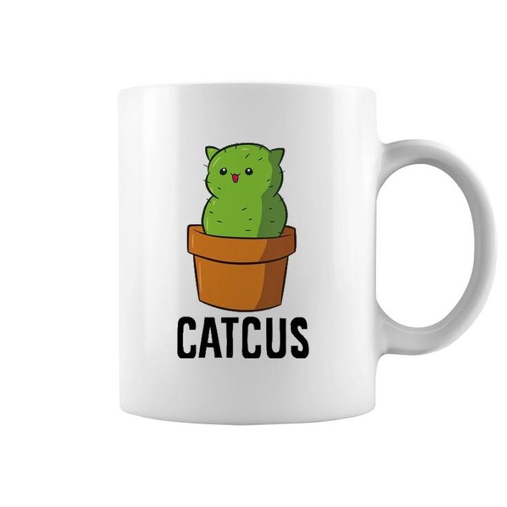 Womens Cactus Cat Mexican Cactus Cinco De Mayo Catcus V-Neck Coffee Mug