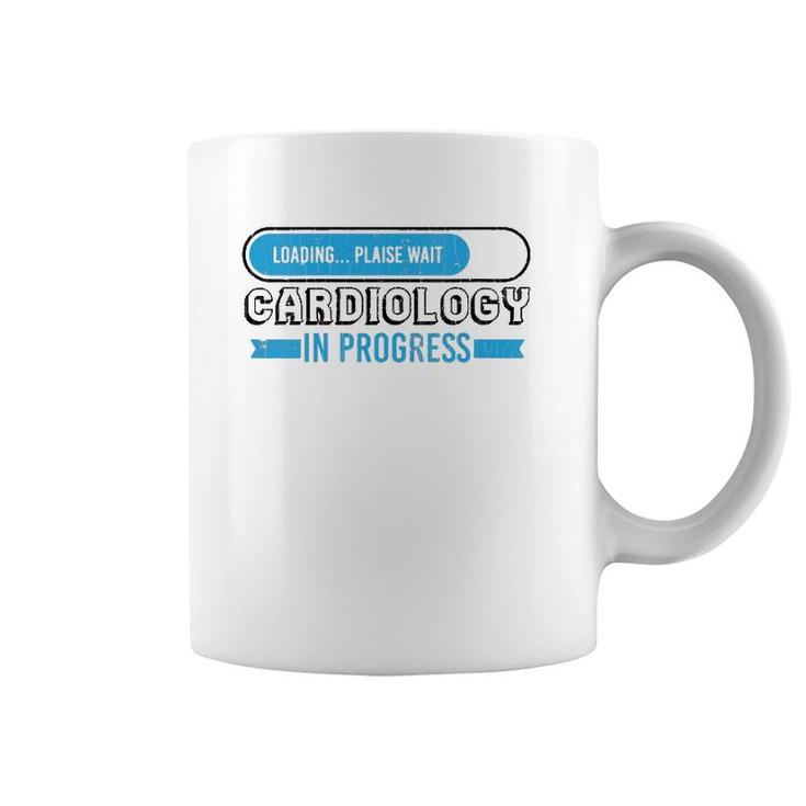 Womens Cardiology Funny Cardiologist In Progress Graphic V-Neck Coffee Mug