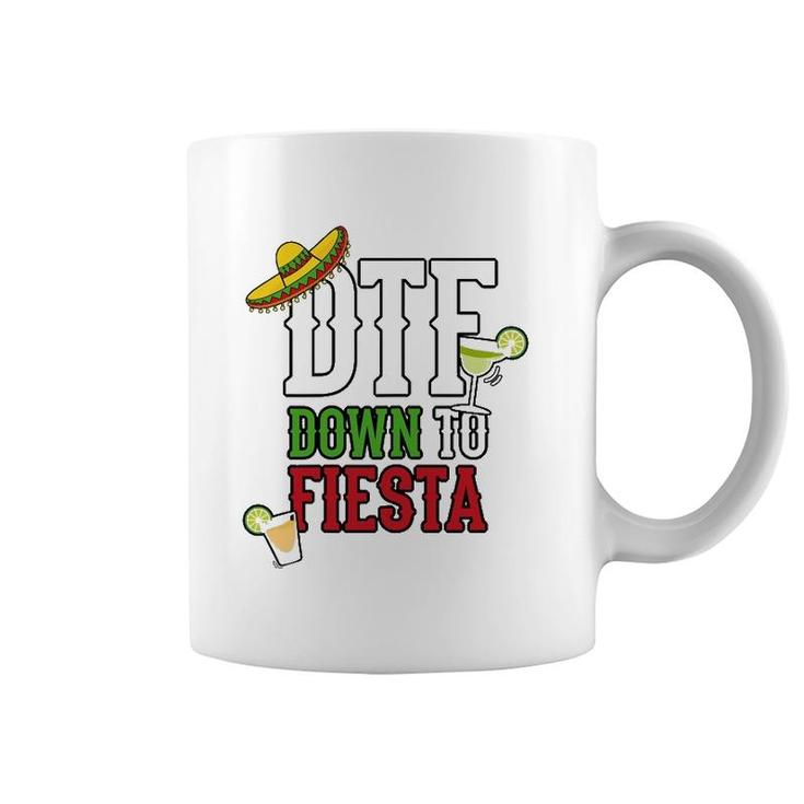 Womens Cinco De Mayo  Women Dtf Down To Fiesta Coffee Mug