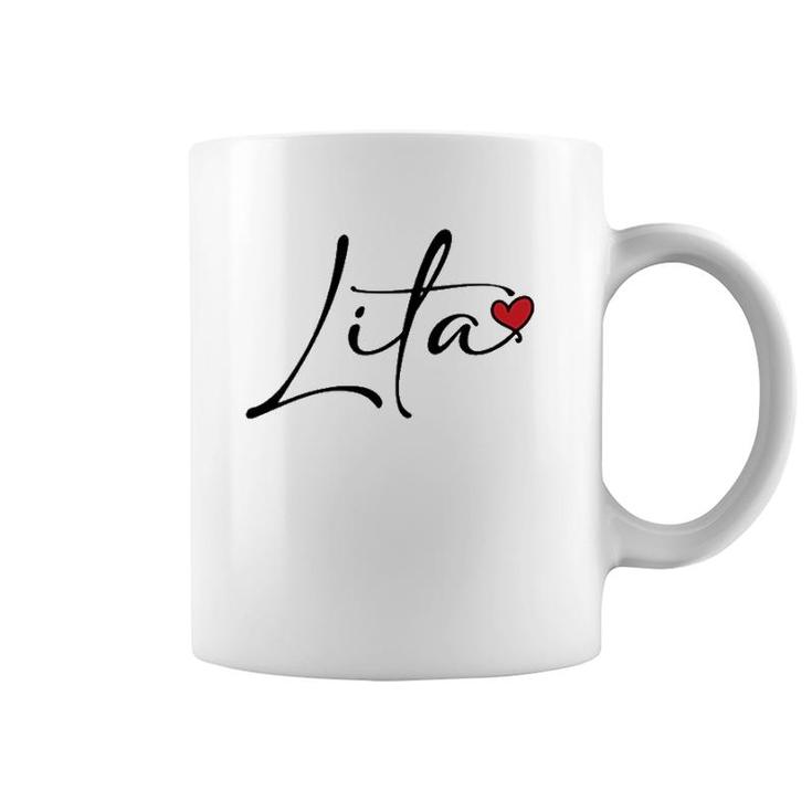 Womens Cute Lita For Women Proud Grandma Mother's Day Coffee Mug