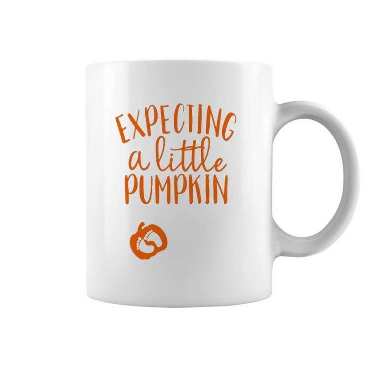 Womens Expecting A Little Pumpkin  Fall Baby Tee  Pumpkin Coffee Mug