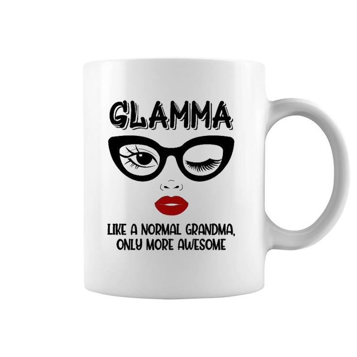 Womens Glamma Like A Normal Grandma Only More Awesome Winking Eye Coffee Mug