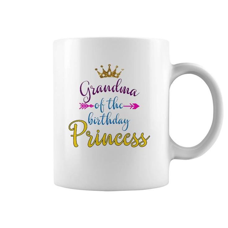 Womens Grandma Of The Birthday Princess Matching Family  Coffee Mug