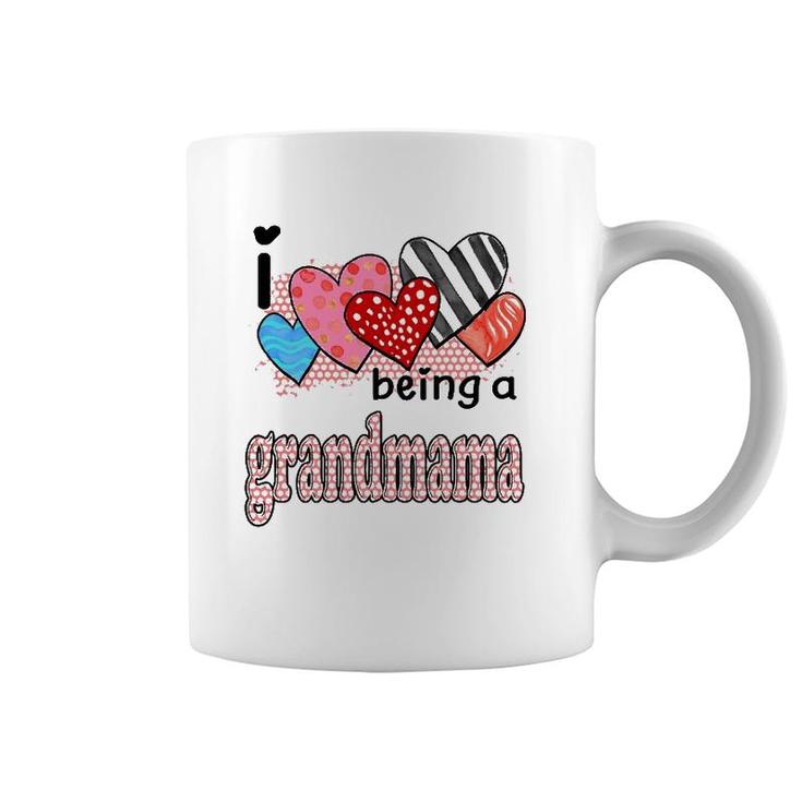 Womens I Love Being A Grandmama Cute Hearts Gifts Coffee Mug