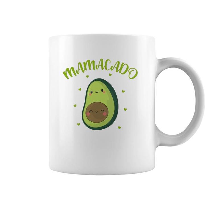 Womens Mamacado Avocado Pregnant Mom Pregnancy V-Neck Coffee Mug