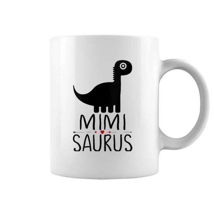 Womens Mimi Saurus Dinosaur Family Matching Dino Pajama For Women V-Neck Coffee Mug