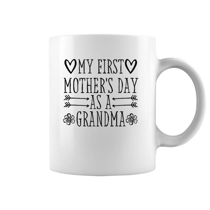 Womens My First Mother's Day As Grandma 2021 Happy To Me You Funny Coffee Mug
