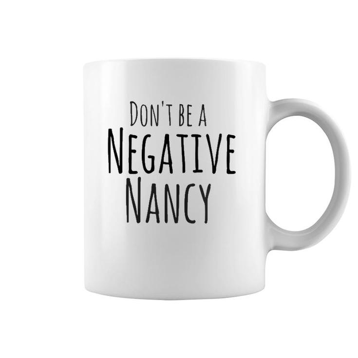 Womens Negative Nancy Positive Thoughts Mental Health V-Neck Coffee Mug