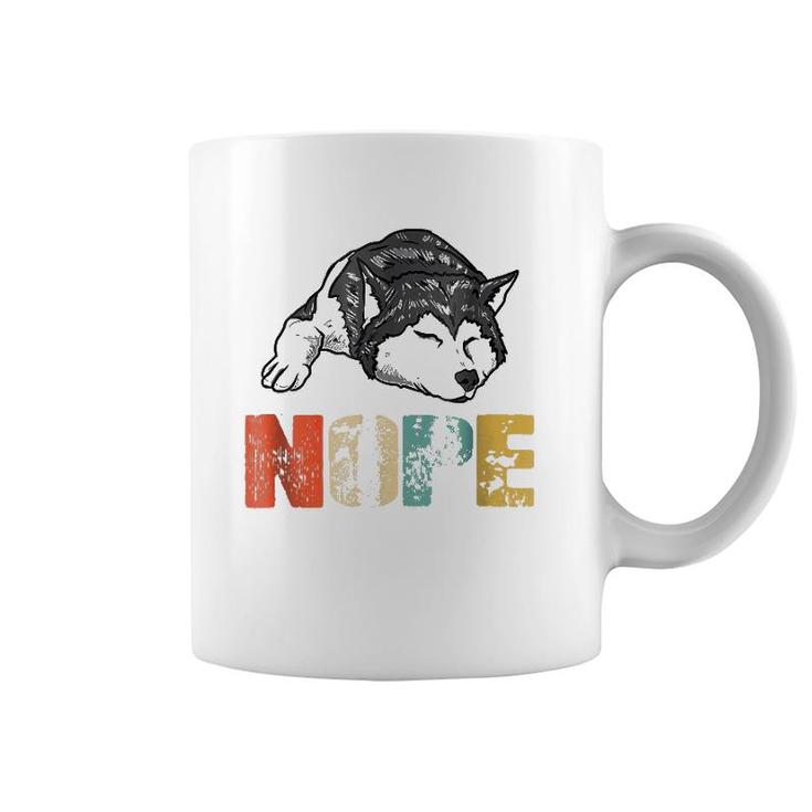 Womens Nope Siberian Husky Dog Breed Coffee Mug