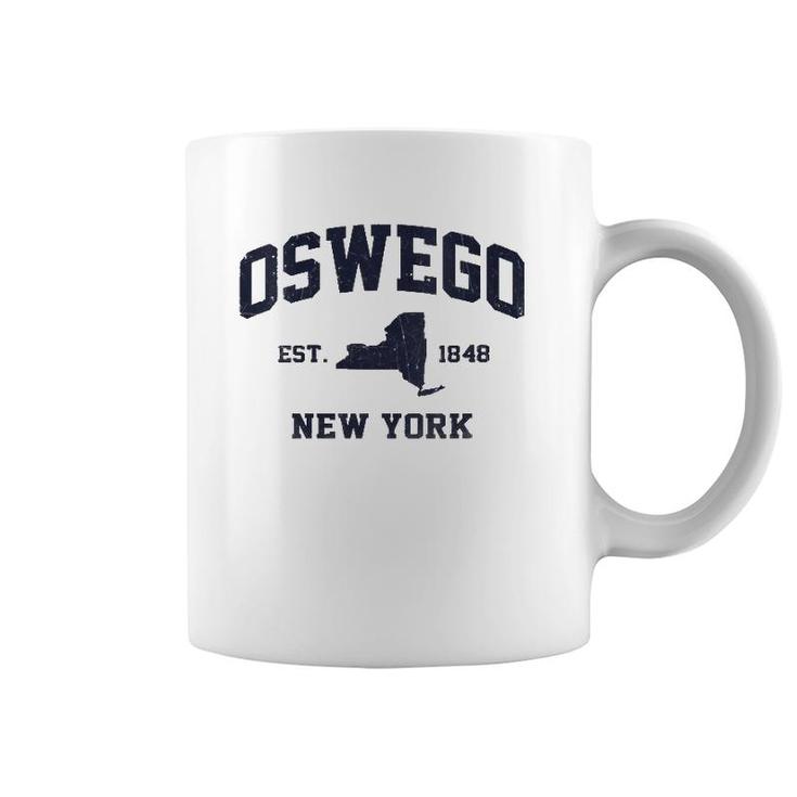 Womens Oswego New York Ny Vintage State Athletic Style V-Neck Coffee Mug