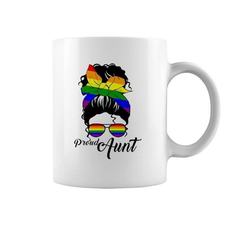 Womens Proud Aunt Mother's Day Gay Pride Lgbt-Q Coffee Mug