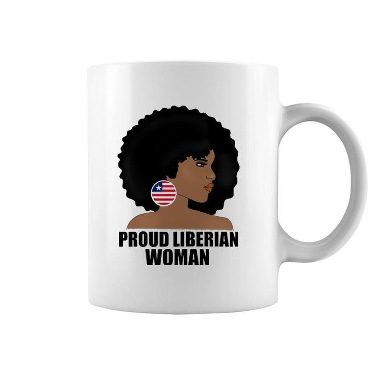 Womens Proud Liberian Woman Mothers, Liberia Flag Gift Coffee Mug