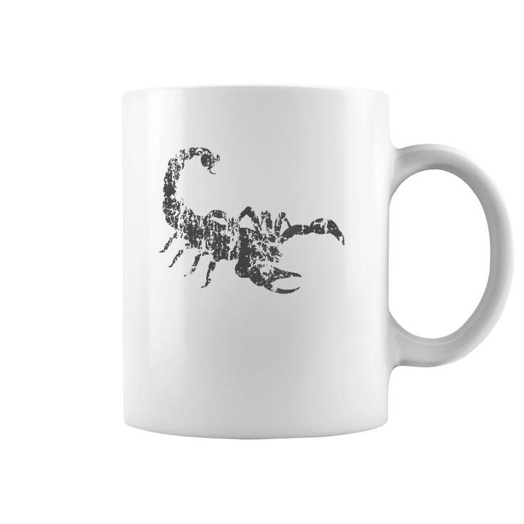 Womens Scorpion Vintage Design Distressed Scorpion Print Coffee Mug
