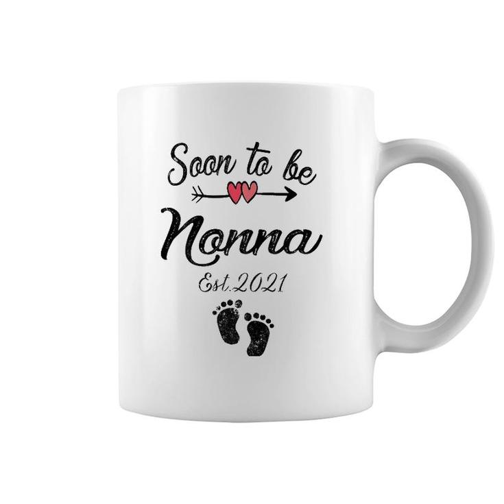 Womens Soon To Be Nonna Mother's Day For Mom Pregnancy Coffee Mug