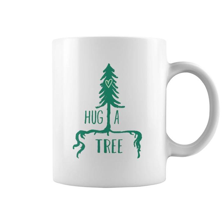Womens Tree  - Tree With Heart Graphic Hug A Tree  Coffee Mug