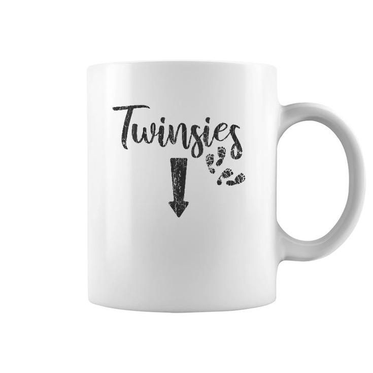 Womens Twinsies Funny Twins Pregnancy Announcement Coffee Mug