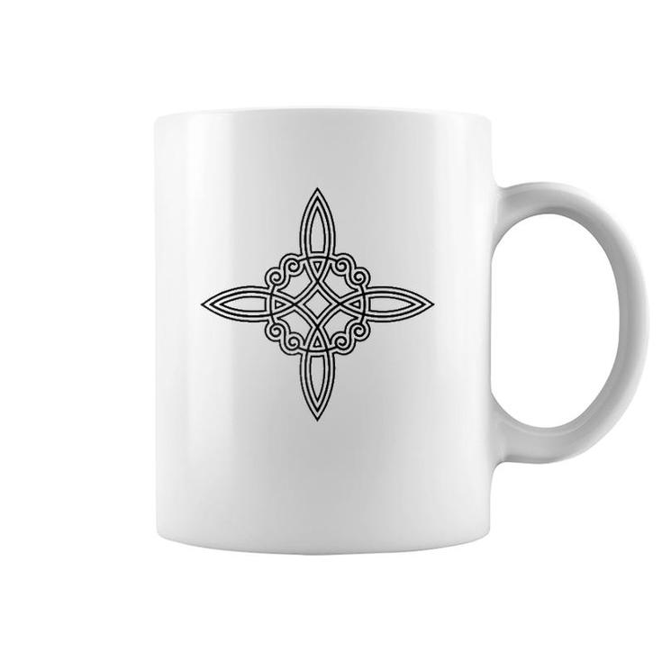 Womens Witches Knot Symbol 4 Elements Wicca Mystic Magic Gothic Coffee Mug