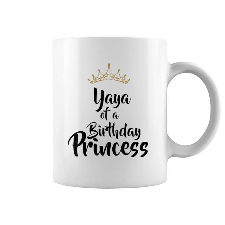 Womens Yaya Of The Birthday Princess Matching Family Gift  Coffee Mug