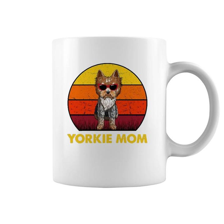 Womens Yorkie Mama Retro Vintage Yorkshire Terrier Yorkie Mom Coffee Mug