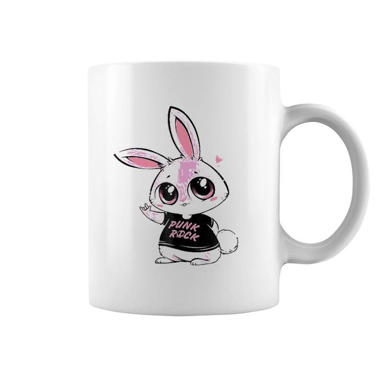 Woot Punk Rock Bunny Men Women Gift Coffee Mug
