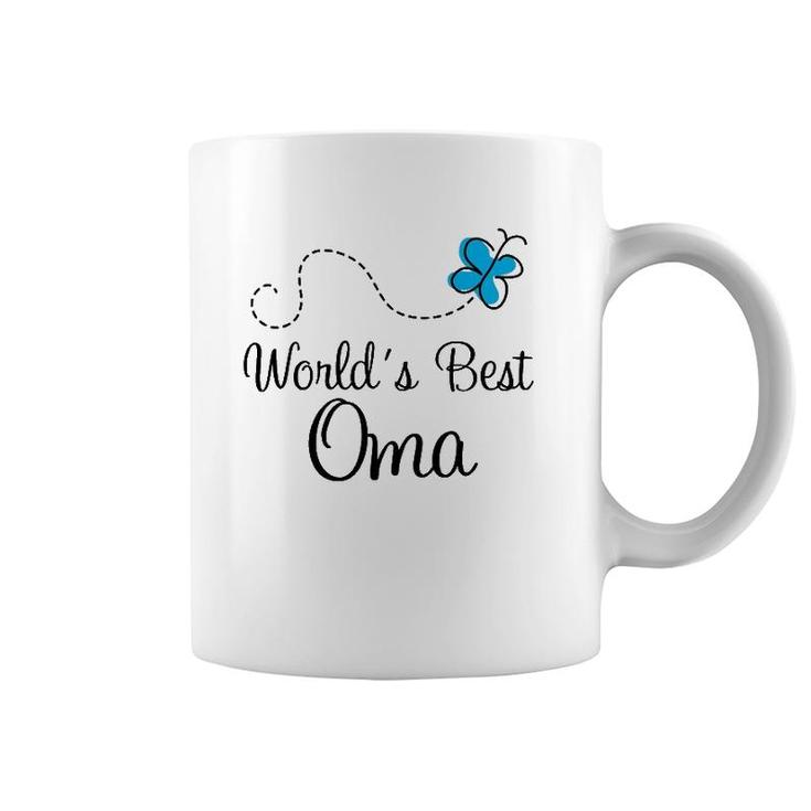 World's Best Oma Grandma Butterfly Mother's Day Coffee Mug