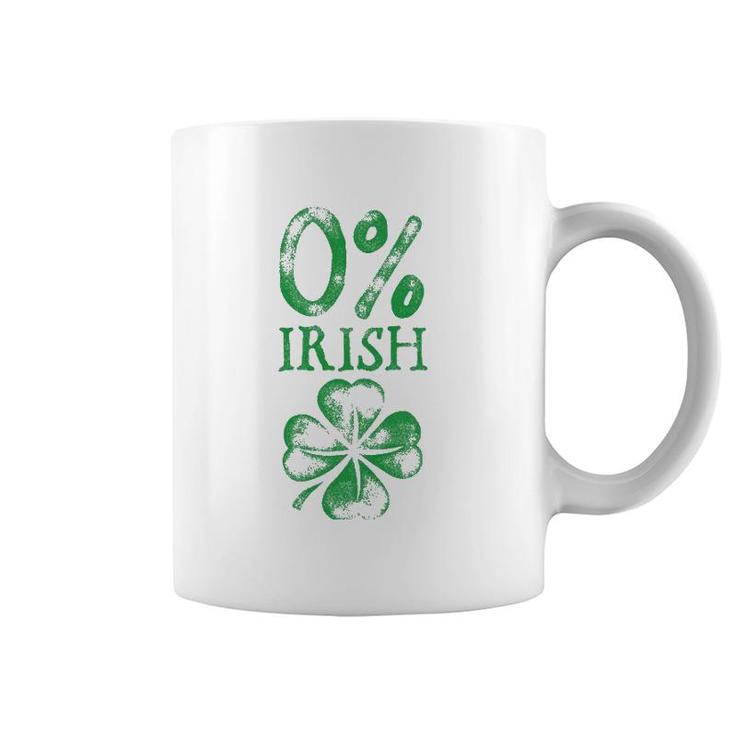 Zero Percent Irish St Patrick's Day Men Women Shamrock Gifts Coffee Mug
