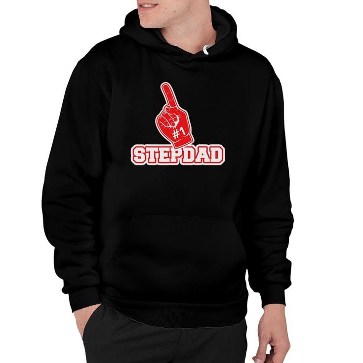 1 Stepdad - Number One Foam Finger Father Gift Tee Hoodie