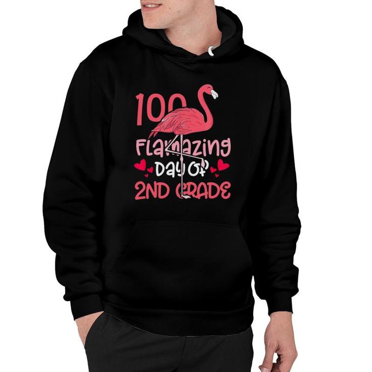 100 Flamazing Days Of 2Nd Grade Flamingo 100Th Day Teachers Hoodie