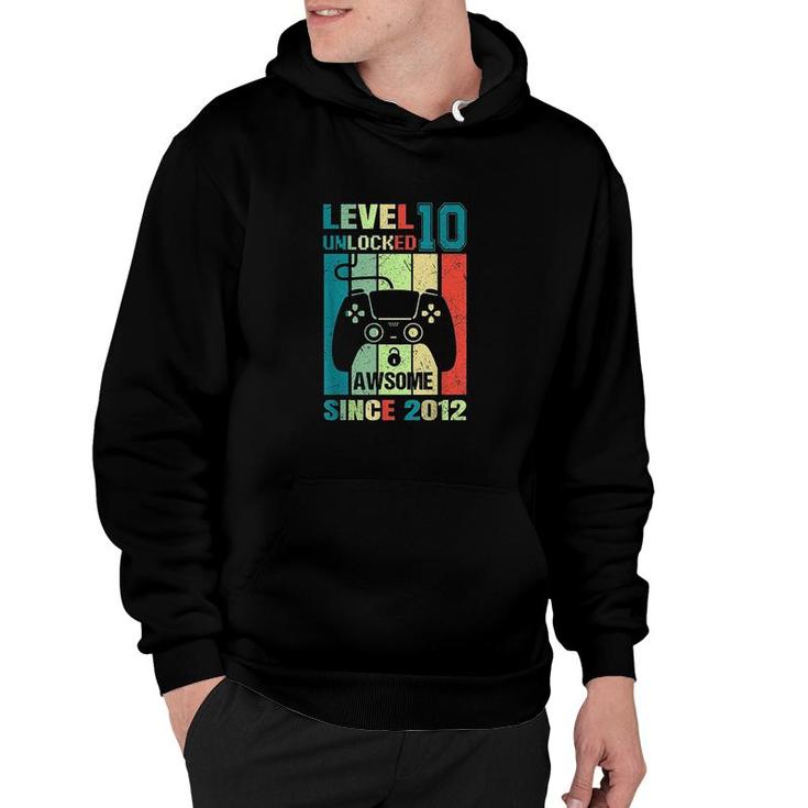 10th Birthday Gift Level 10 Unlocked Awesome 2012 Video Game  Hoodie