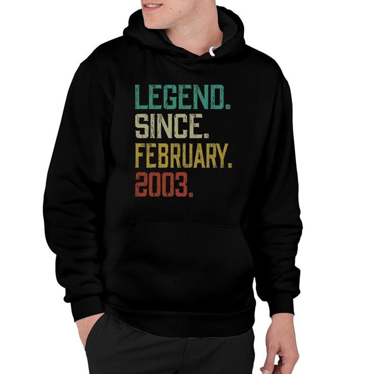 19Th Birthday 19 Years Old Legend Since February 2003 Ver2 Hoodie