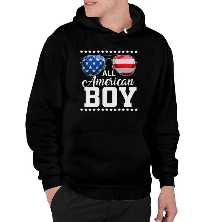 4Th Of July  All American Boy Usa Flag Patriotic Family Hoodie