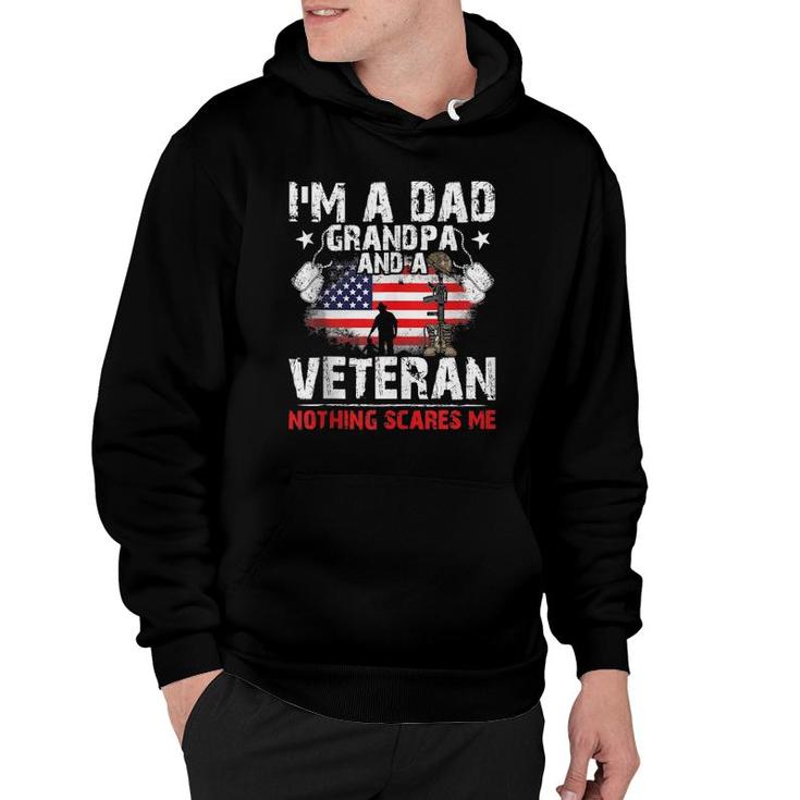 4Th Of July Usa Flag I'm A Dad Grandpa And A Veteran  Hoodie